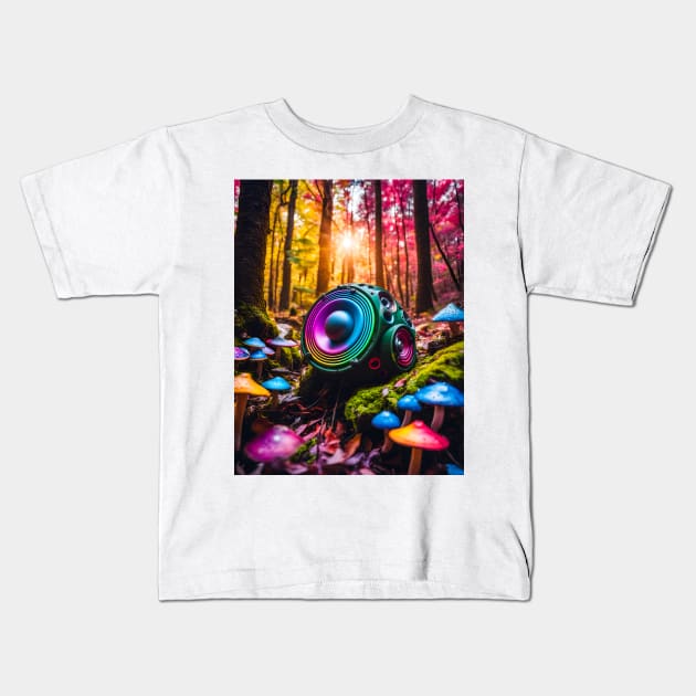 Psychedelic alien speaker Kids T-Shirt by tangelo